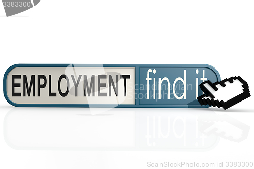 Image of Employment word on the blue find it banner