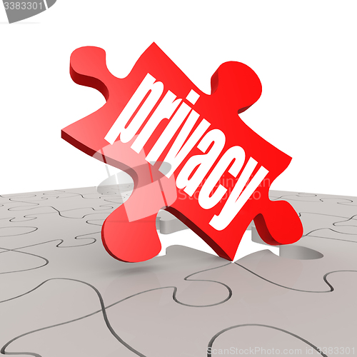 Image of Privacy word with puzzle background