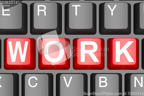 Image of Work word on computer keyboard