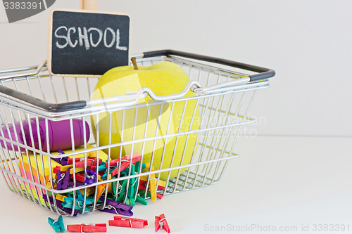 Image of Concept of education. Shopping Back to School