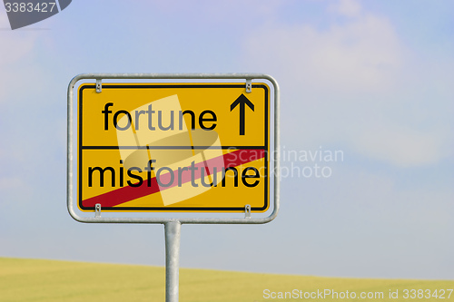 Image of Sign misfortune fortune