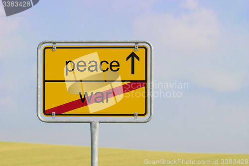 Image of Sign war peace
