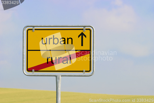 Image of Sign rural urban