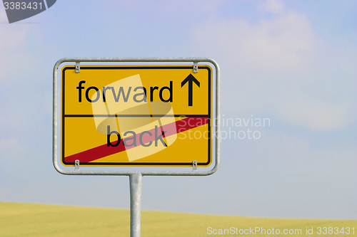 Image of Sign back forward