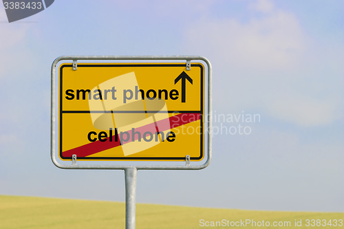 Image of Sign cellphone smart phone