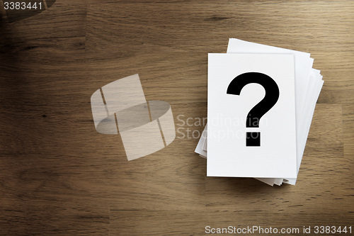 Image of Paper card with question mark sign