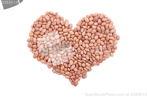 Image of Pinto beans in a heart shape