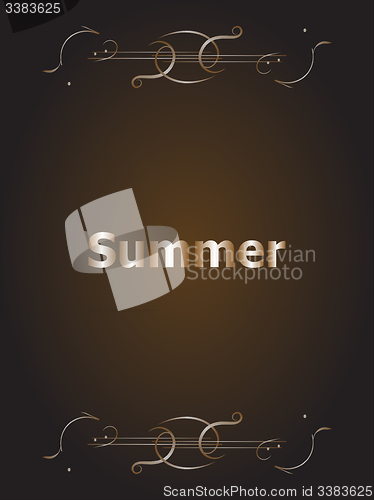 Image of Elements for Summer calligraphic designs. Vintage ornaments. All for Summer holidays