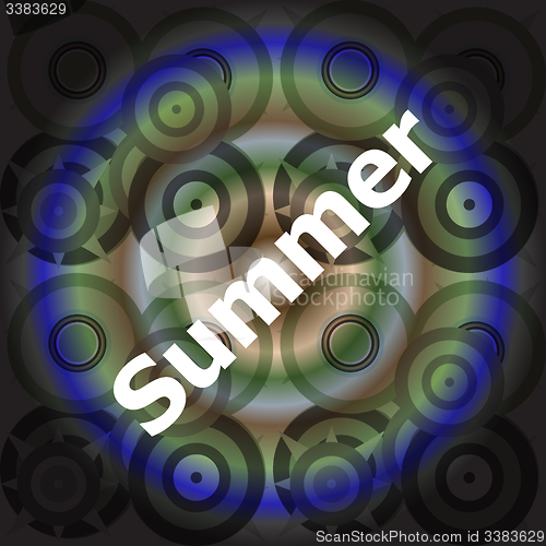 Image of Summer word on abstract grunge background