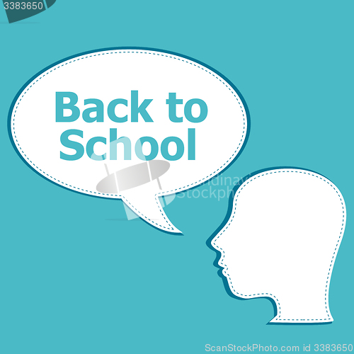 Image of Back to School colorful icons education human head, education concept