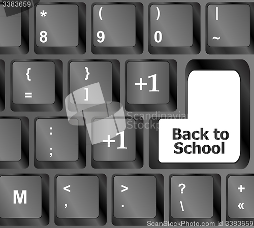 Image of Back to school, Education concept: computer keyboard