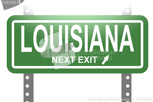 Image of Louisiana green sign board isolated