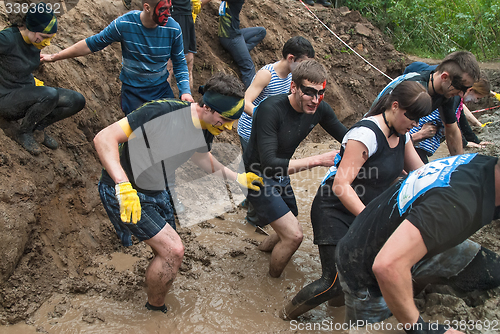 Image of Dirty cross-country race stage. Tyumen. Russia