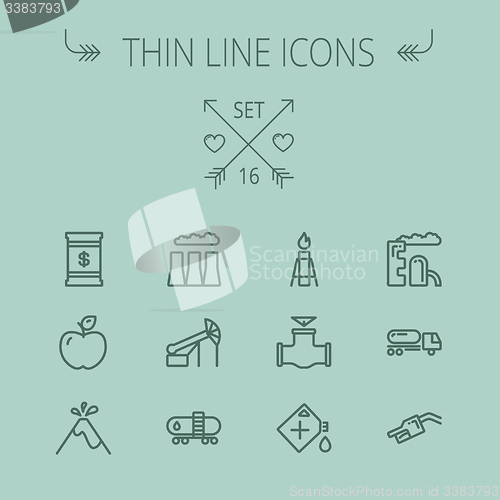 Image of Ecology thin line icon set