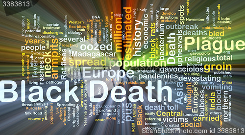 Image of Black Death background concept glowing