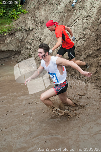 Image of Dirty cross-country race stage. Tyumen. Russia