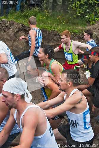 Image of Dirty cross-country race stage. Tyumen. Russia