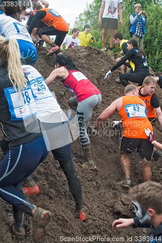 Image of Dirty cross-country race stage. Tyumen. Russia