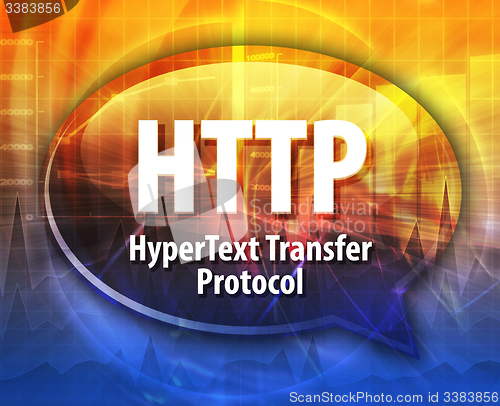 Image of HTTP acronym definition speech bubble illustration