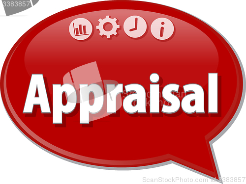 Image of Appraisal Business term speech bubble illustration