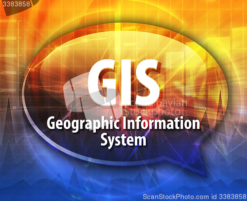 Image of GIS acronym definition speech bubble illustration