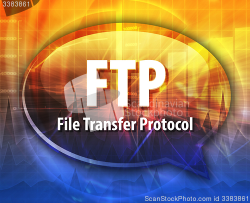 Image of FTP acronym definition speech bubble illustration