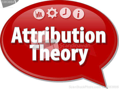 Image of Attribution Theory  Business term speech bubble illustration