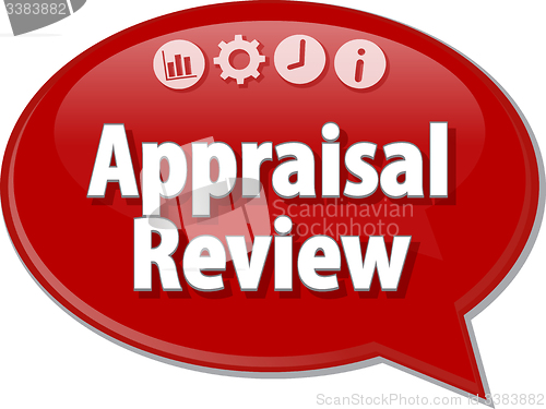 Image of Appraisal Review Business term speech bubble illustration