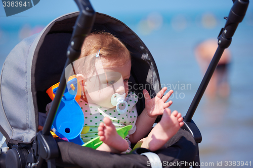 Image of portrait of baby in carriage