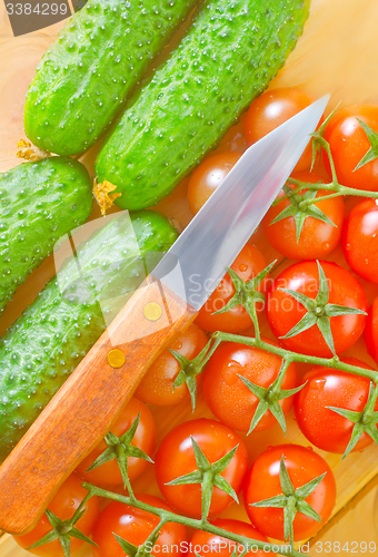 Image of cucumber and tomato