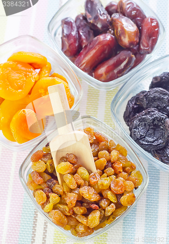 Image of dried apricots, raisins and dates