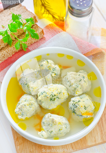 Image of soup with meat balls