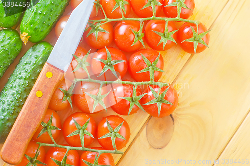 Image of cucumber and tomato