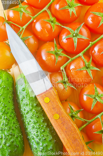 Image of cucumber and tomato