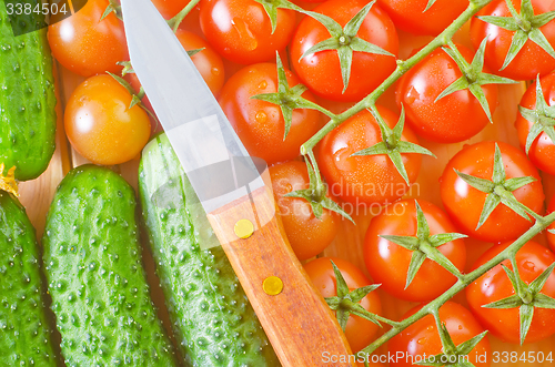 Image of cucumber and tomato