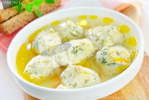 Image of soup with meat balls