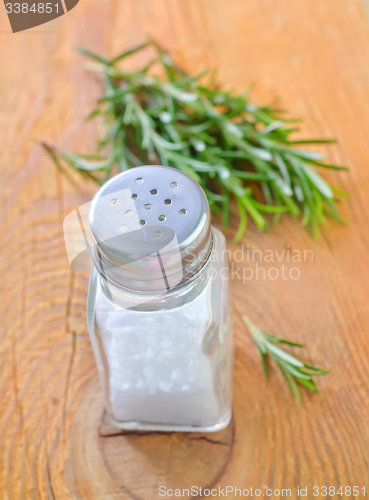 Image of salt, rosemary and pepper