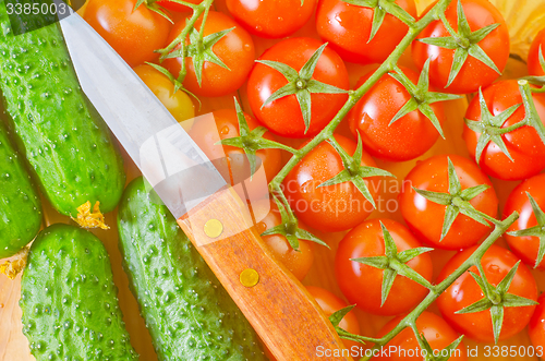 Image of cucumber and tomato