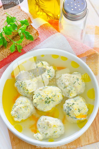 Image of soup with meat balls