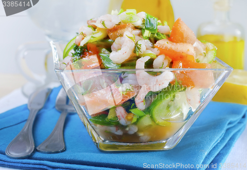 Image of salad with seafood