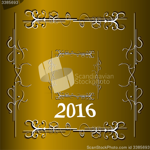 Image of Elegant New Years card with hand lettering, Happy New Year 2016