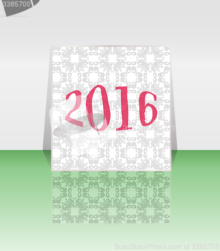Image of 2016 new year sign on abstract background, invitation card set