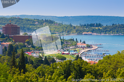 Image of View of Portoroz town, Slovenai.