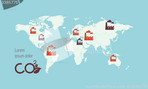 Image of World map infographic template countries are selectable