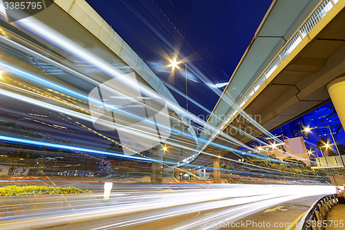 Image of busy traffic night