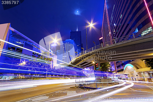 Image of busy traffic night