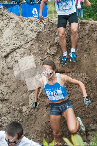 Image of Dirty cross-country race stage. Tyumen. Russia