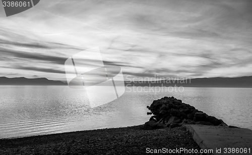 Image of Scenic view of a small island