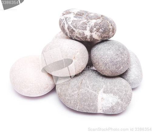 Image of round stones isolated on white