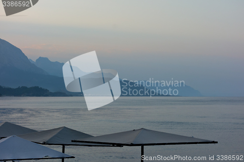 Image of sea beach sunset